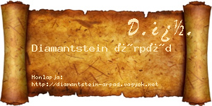 Diamantstein Árpád névjegykártya